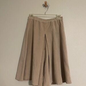 Girl’s Tan Wide-Leg Corduroy Culottes